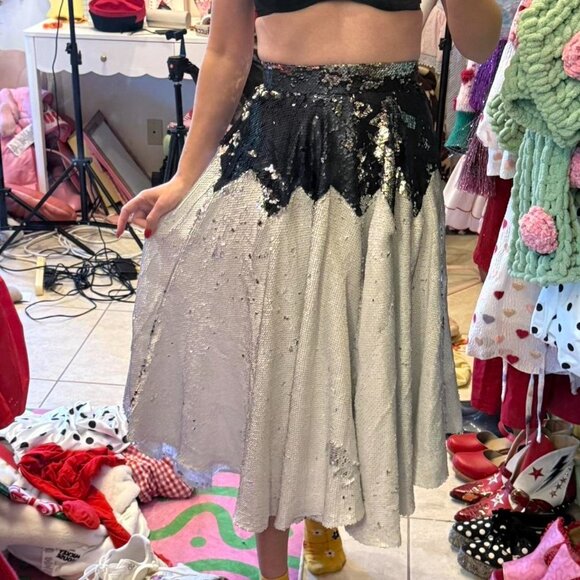 Batsheva Dresses & Skirts - Batsheva rare : Black and white sequin skirt size 2-4 : XS
